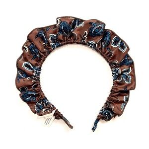 Anthropologie Ruffled Floral Headband